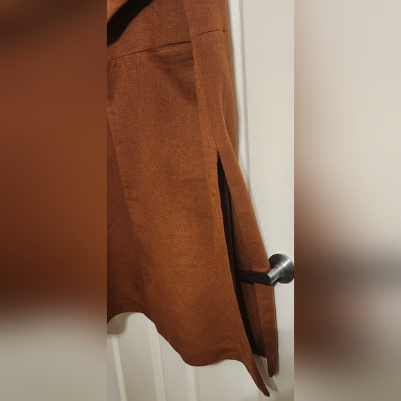 Shawl-Lapel Wool Blend Open-Front Coat "Sold Out" - Picture 8 of 16